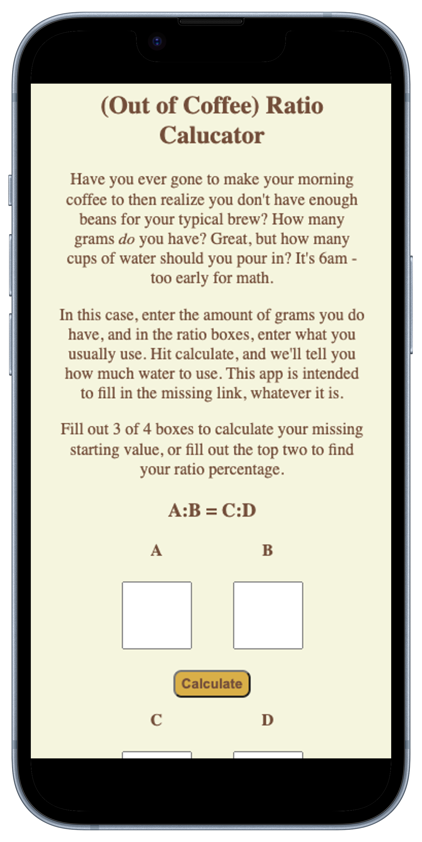 Ratio Calculator Screenshot